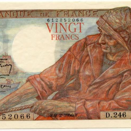 20 Francs Pêcheur 9 2 1950