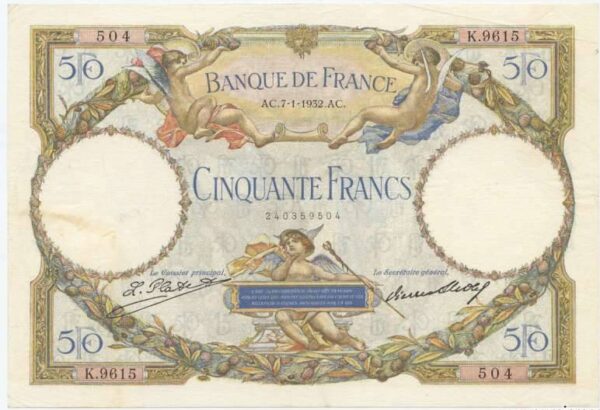 50 Francs Luc Olivier Merson type 1927, 7 1 1932
