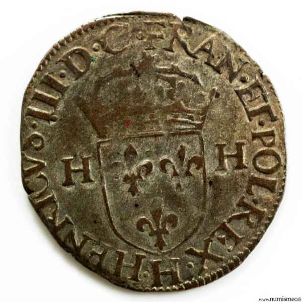 Henri III AR Douzain first type 1576 La Rochelle