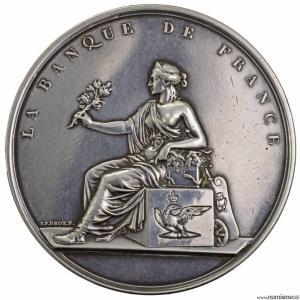 Médaille en argent pour la défense de la banque de France 1871