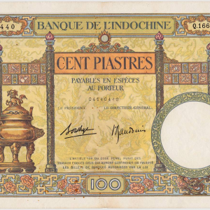 Indochine 100 piastres type 1927