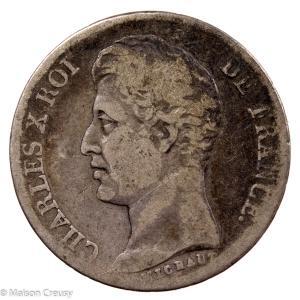 Charles X AR franc 1827 Paris