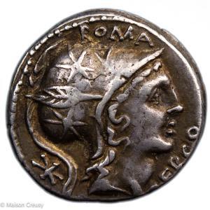 Q.Lutatio Cerco denarius 109-108 BC