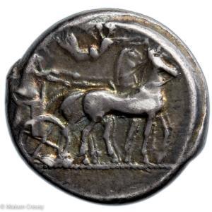 Sicile Catane Tetradrachm frappé vers 435-412 avant JC