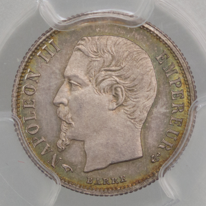 Napoleon III 50 centimes 1859 Paris PCGS MS66