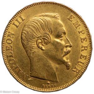 Napoléon III gold 50 francs 1858 Strasbourg