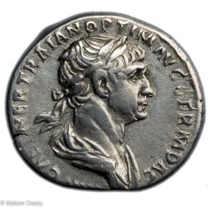 Trajan denier revers Parthico