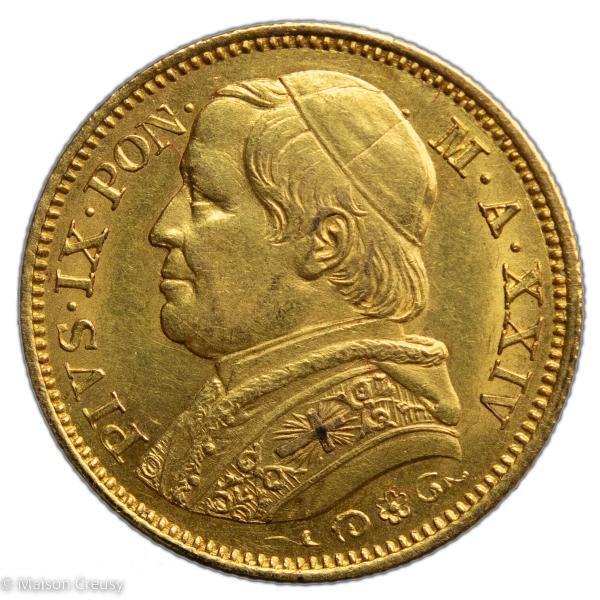 Superbe 20 lire 1869 de Pie IX