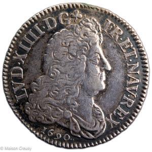 Louis XIV demi écu aux 8L 1690 Reims