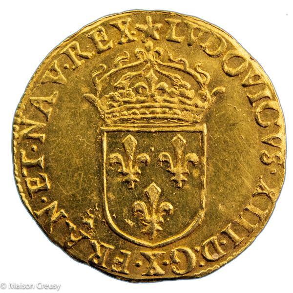 Louis XIII écu d'or 1637 Amiens